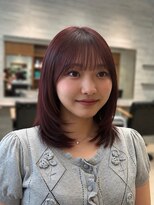 モク 上野(mok)&nbsp;レッドカラー×レイヤーカット♪