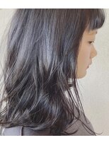 ビーワールド(B WORLD)&nbsp;ダークアッシュ　黒髪パッツン【 藤枝/髪質改善/カラー】