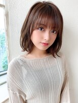 アフロート ディル(AFLOAT D'L)&nbsp;大人かわいい ヨシンモリ グレーべージュ 外ハネ くびれヘア