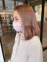 ナンバー(number+)&nbsp;20代30代透明感カラー★ダブルカラーブリーチピンクベージュ