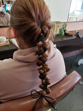 ロックザボート カラー後の三つ編み