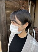 ミニボブ×くすみ系アッシュカラー
