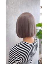 ＃ミルクティーカラー軽めボブ