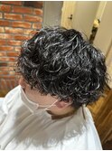 波巻きパーマ