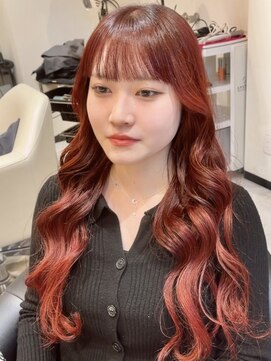 シファー(～Cifer) 艶髪ハイトーンチェリーレッド韓国レイヤーカットお客様ヘア☆