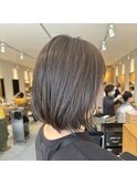 ボブ×ハイライトパールベージュ
