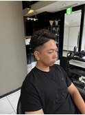 極道パーマ　スパイラルパーマ　フェードカット　海老名メンズ