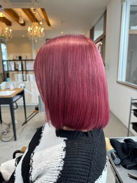 グランデュール 東静岡池田店(GRANDEUR) ピンクベージュ丸みショートボブマッシュショートくびれショート