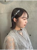 【結婚式・お呼ばれヘアセット】タイトボブアレンジ