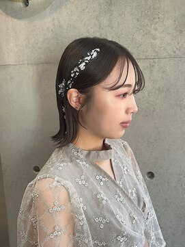 ブルーメ(Blume...) 【結婚式・お呼ばれヘアセット】タイトボブアレンジ
