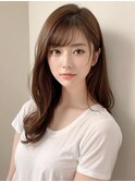 30代40代髪質改善ココアブラウン艶感ストレート透明感赤み消し