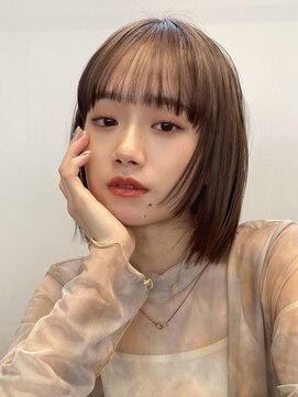 ファルベ(Farbe) ホワイトグレージュミニウルフデジタルパーマチェリーブラウン