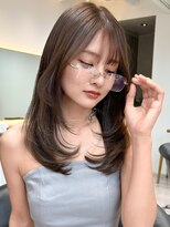 ロンドアンメゾン 原宿(Lond un Maison.)&nbsp;くびれヘア/アプリコットオレンジ/ハイライトカラー/ミディアム