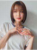 透明感シアーベージュ大人小顔似合わせカットナチュラルボブ人気