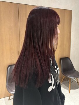 ラミエ バイ メルト 吉祥寺(lamie by melt) 小川/ブリーチなしwカラーレイヤーカットカシスレッド