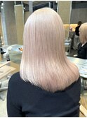ミルクティーグレージュ小顔ウルフレイヤーくびれロングレイヤー