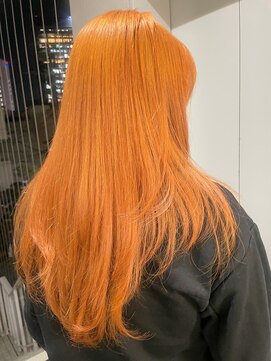 ホロ(hollo) ブリーチ1回~/オレンジカラー/オレンジベージュ/推し活カラー