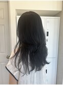 ハッシュカット　レイヤーカット　グレージュ