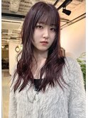 レイヤーカット　暖色カラー