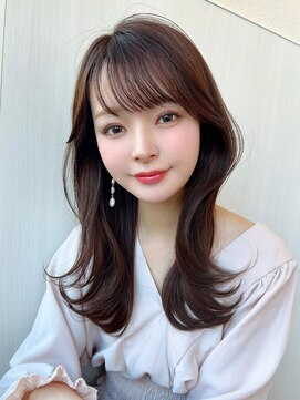 アフロート ディル(AFLOAT D'L) 顔周りの似合わせカットとコーラルピンクカラーが可愛い