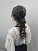 ツイン編みおろし