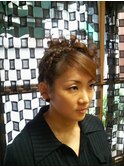 ふわふわ編み込み(結婚式.パーティー.成人式.卒業式）