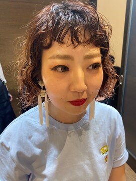 ソレイユ シンサカエ(SOLEIL SHINSAKAE) 切りっぱなしボブ×スパイラルパーマ