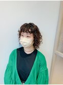 ミディアムウルフのパーマ◎