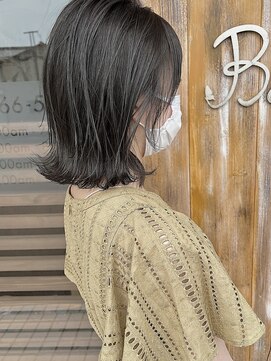 バンビ プライベート サロン(Bambi private salon) 切りっぱなし外ハネボブ*アッシュグレーカラー*Bambi松平愛
