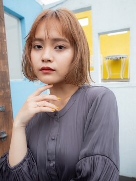 ディバイン ティエドゥール お花茶屋(divine tiedeur) ハイトーンの柔らかいボブ