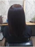 セミロングストレートさらさらナチュラルストレート