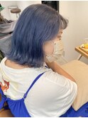 blue/ダブルカラー/髪質改善トリートメント
