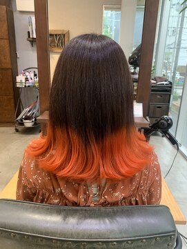 ヘアメイク デザート(HAIR MAKE DESART) グラデーションカラー☆マンダリンオレンジ