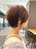 大人ラフウェーブ20代30代40代ボブブラウンスウィングショート