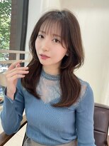 フォルテ 榛原パームス店&nbsp;前髪カタログアンブレラカラーこなれミディーウェーブパーマ