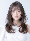 レイヤーカット簡単スタイリング韓国ヘア美髪質改善フルバング