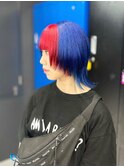＊SAKI＊赤×青×ウルフデザイン