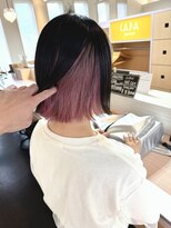 キャパジャストヘアー(CAPA just hair)&nbsp;外はねボブ・インナーカラー・ピンクベージュ