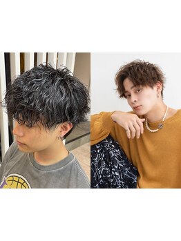 メンズにも人気のサロン。計算されたデザインでONもOFFもキマる！再現性の高いパーマスタイルをご提案★