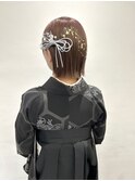 卒業式　袴　ボブ　金箔【ミナ】