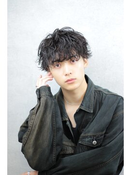 ブラック 渋谷 2nd(BLUCK) マッシュウルフ 波巻きスパイラル 渋谷/メンズパーマ