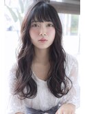 デジタルパーマ顔回りレイヤーカットショコラブラウン20代30代