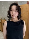 癖毛風ニュアンスボブパーマ
