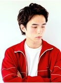 メンズショート爽やかアップバング