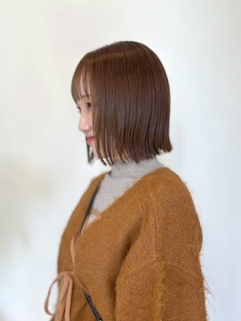 ホワイトストーン WHITE STONE ふんわりシースルーバングボブココアベージュ