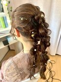 ふわふわツインポニー【横浜/ヘアセット/着付け/ヘアメイク】
