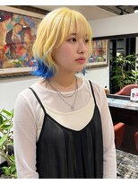 グッドフェローズ キタホリエ(GoodFellas kitahorie)&nbsp;個性引き立つハイトーンバレイヤージュボブブリーチ透明感カラー