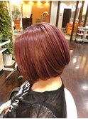 前下がりヘア☆ピンクベージュ☆