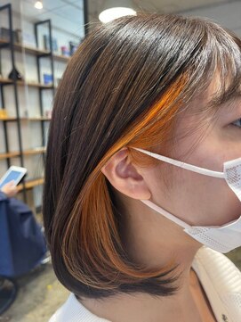 ナンバー ブラオ 名古屋栄(N° blao) 大人かわいいくびれミディラベンダーインナーカラー