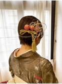 卒業式アレンジ　ショートウエットスタイル